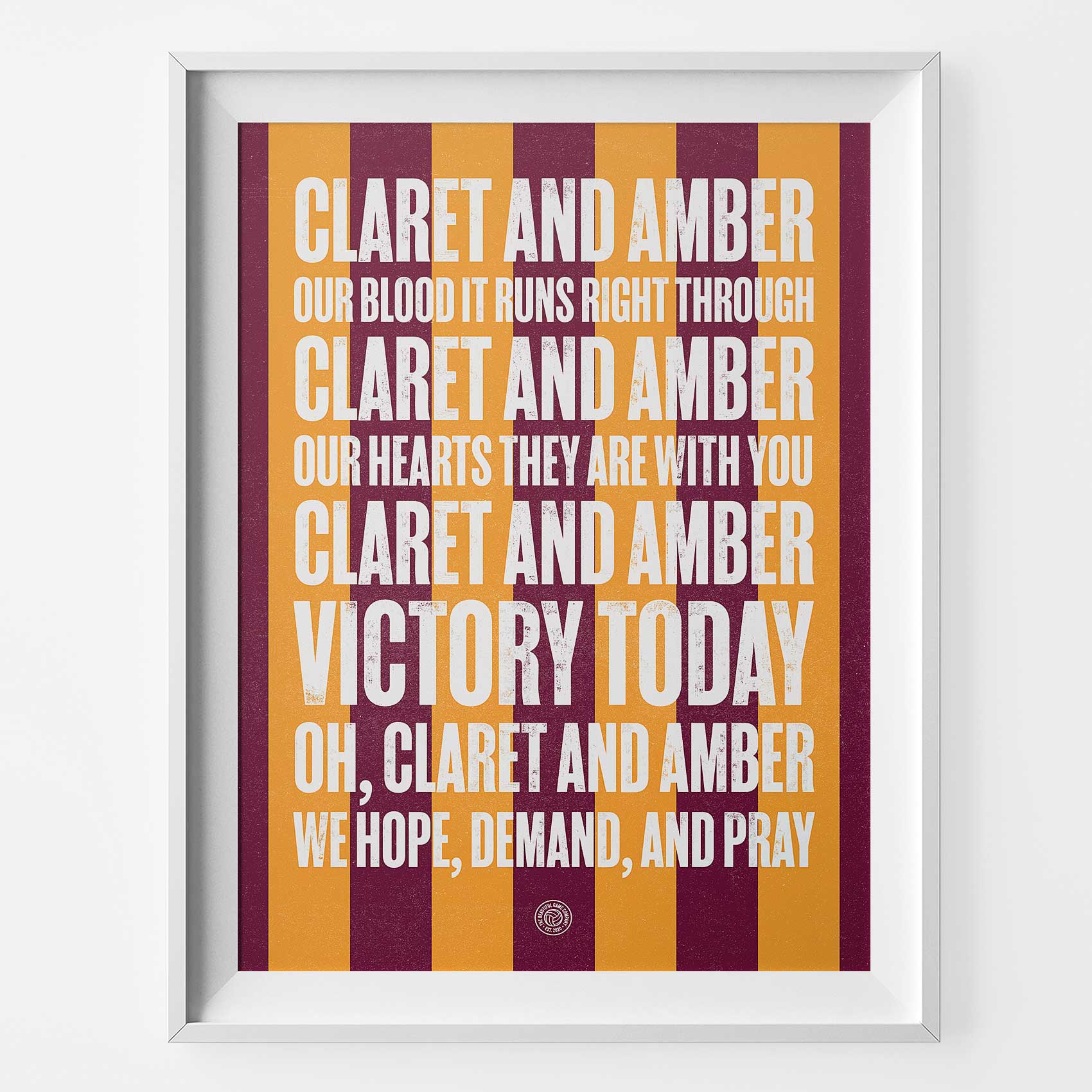 Bradford City Football Song Print