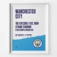 Manchester City Football Stadium Print