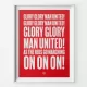 Manchester United Football Song Print