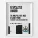 Newcastle United Football Stadium Print