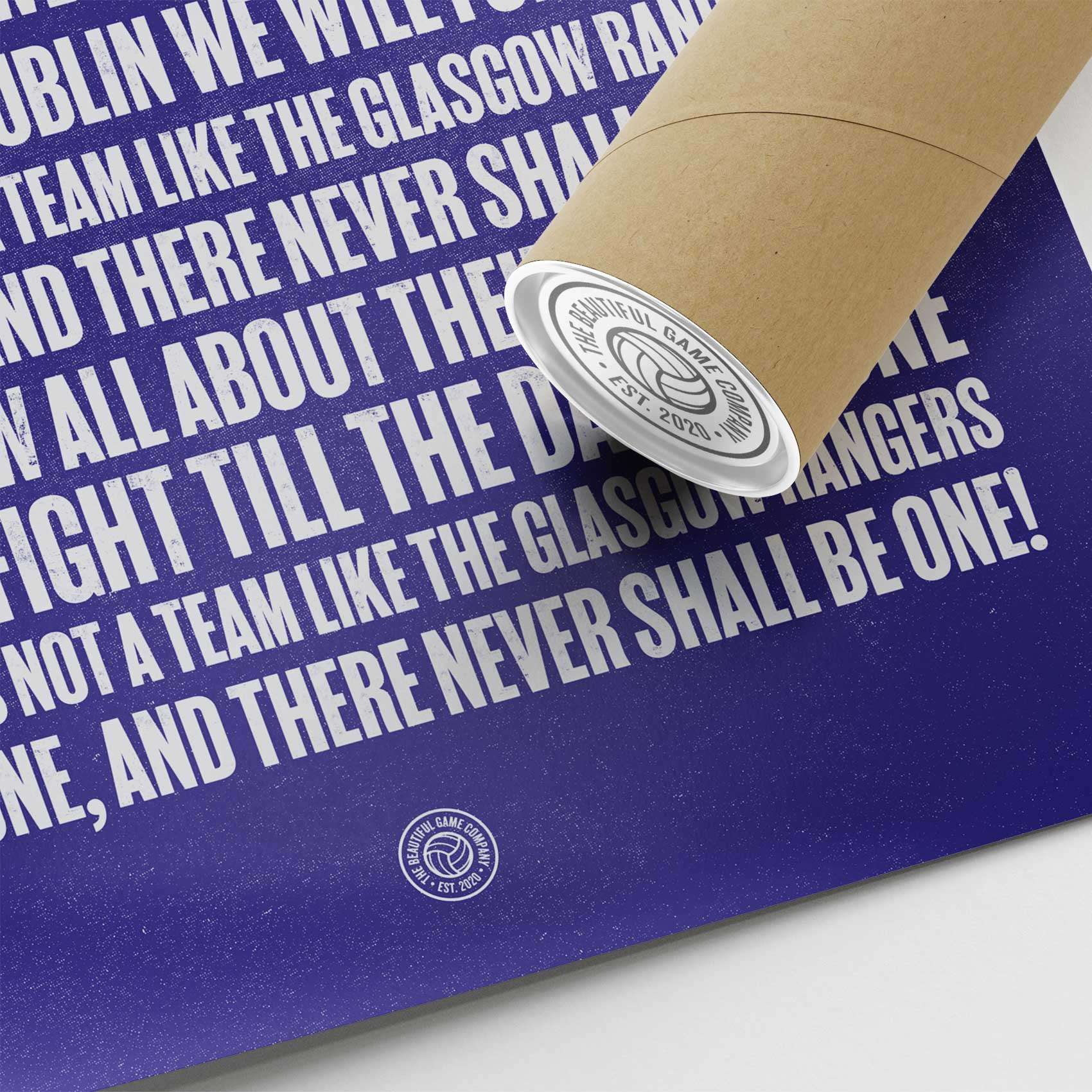 Rangers Follow Follow Football Song Print